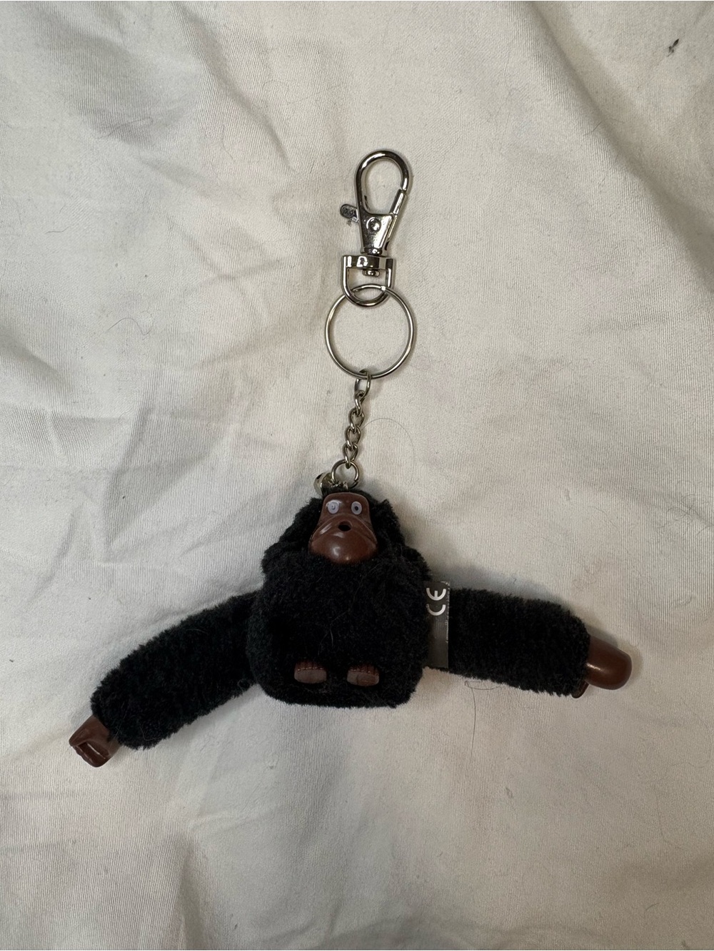 Kipling Black Monkey Keyring “Lesley” Keychain/Bag Charm